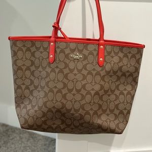 Coach reversible tote